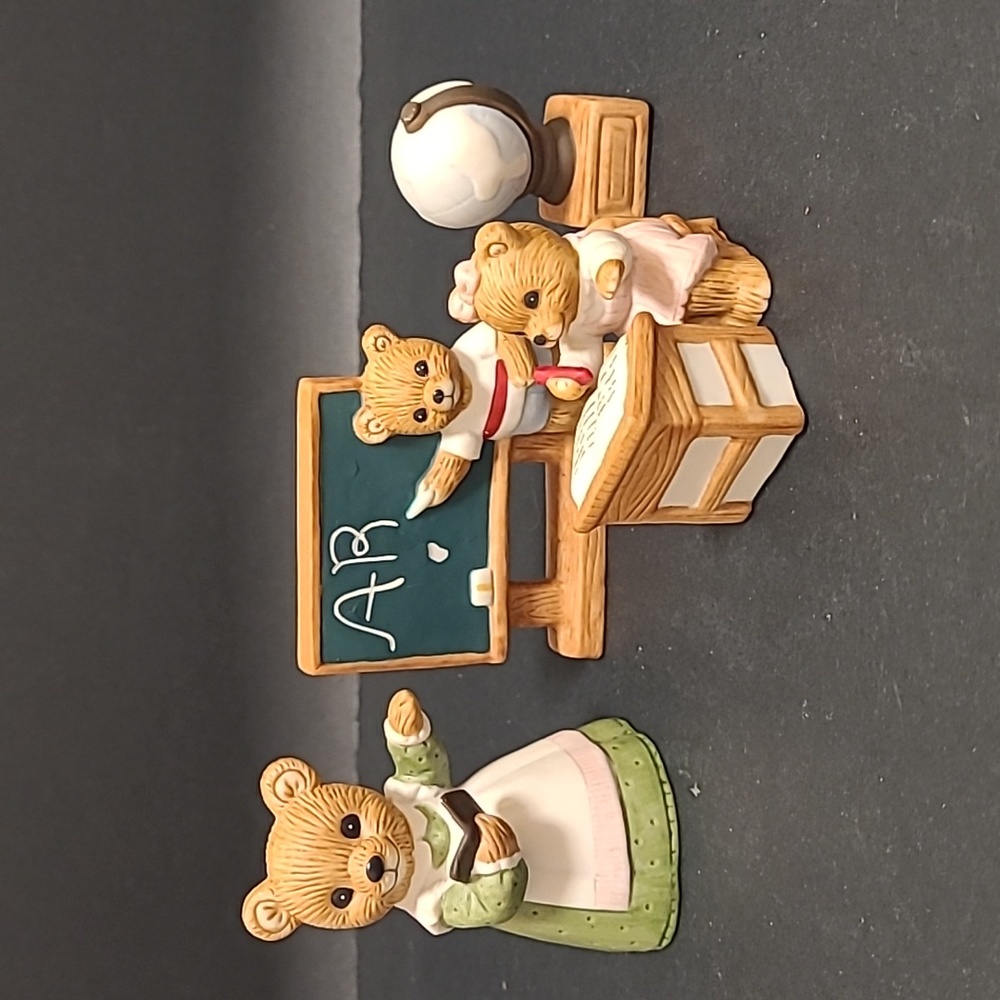 Set of 5 Homco School Day Bears